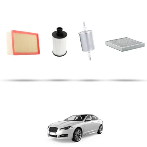Kit tagliando 4 filtri compatibile con Jaguar XF (250) 5.0 V8 346kw dal 2009