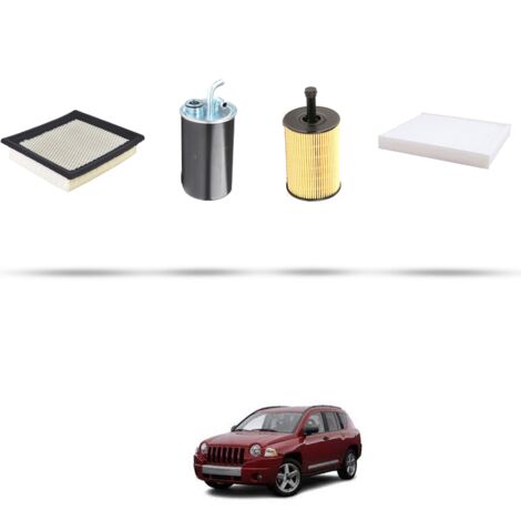 Kit tagliando 4 filtri compatibile con Jeep Compass 2.0 CDR 88kw dal 2006
