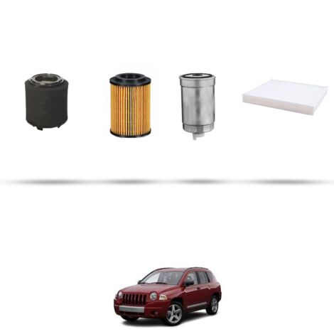 Kit tagliando 4 filtri compatibile con Jeep Compass 2.2 CDR 100kw dal 2011