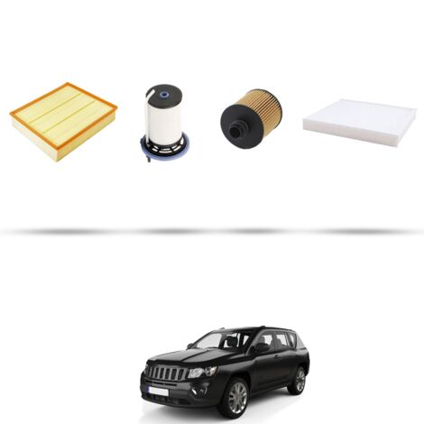 Kit tagliando 4 filtri compatibile con Jeep Compass II 2.0 Multijet 125kw dal 2017