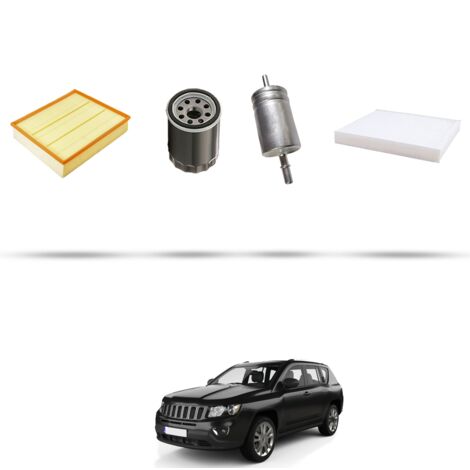 Kit tagliando 4 filtri compatibile con Jeep Compass II (MP) 1.4 Multiair 103kw dal 2017