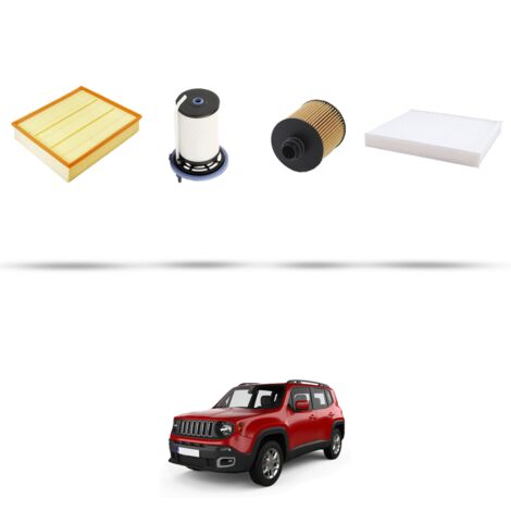 Kit tagliando 4 filtri compatibile con Jeep Renegade (BU) 2.0 Multijet 103kw dal 2014