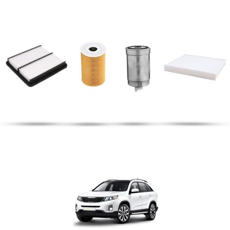 Kit tagliando 4 filtri compatibile con Kia Sorento II (XM) 2.2 CRDi 145kw dal 2009