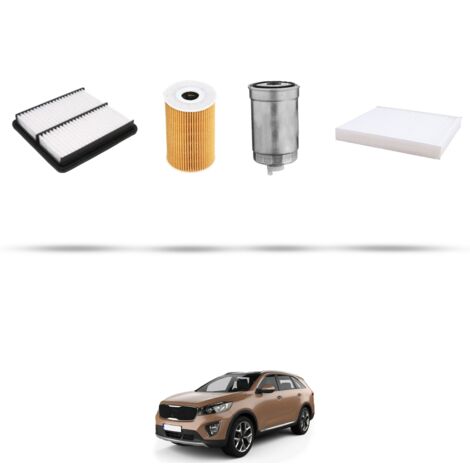 Kit tagliando 4 filtri compatibile con Kia Sorento III (UM) 2.2 CRDi 147kw dal 2014