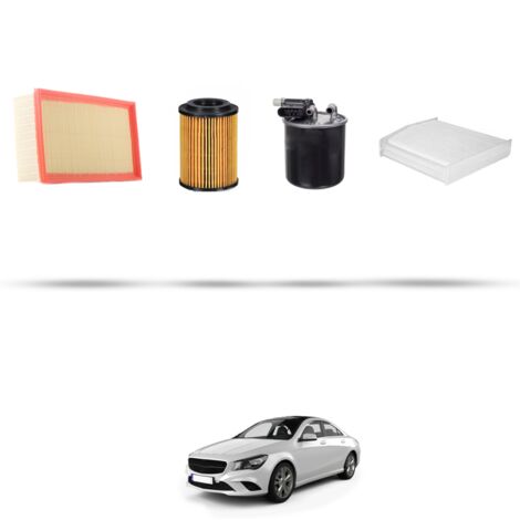 Kit tagliando 4 filtri compatibile con Mercedes CLA (C117,X117) 220 Cdi 130kw Dal 2014