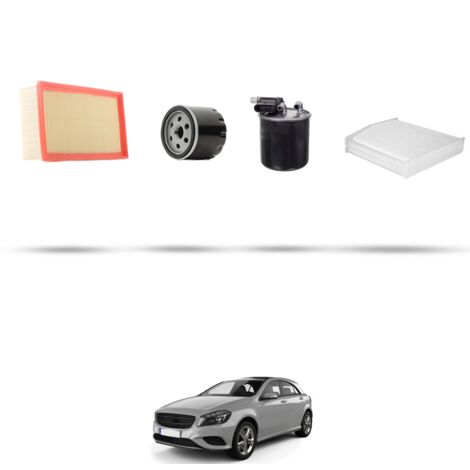 Kit tagliando 4 filtri compatibile con Mercedes Classe A (w176) A160 CDI 66kw Dal 2013