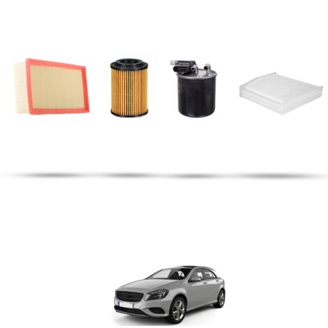 Kit tagliando 4 filtri compatibile con Mercedes Classe A (W176) A220 CDI 130kw dal 2015
