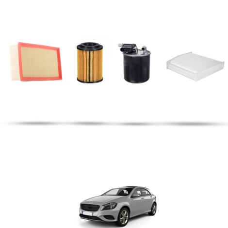 Kit tagliando 4 filtri compatibile con Mercedes Classe A (W176) A220 CDI BlueEfficency 120kw dal 2012