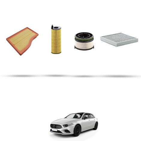 Kit tagliando 4 filtri compatibile con Mercedes Classe A (w177) 180 d 85kw Dal 2020
