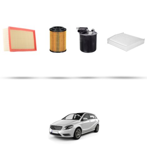 Kit tagliando 4 filtri compatibile con Mercedes Classe B (W246+W242) B220 CDI 125kw Dal 2012