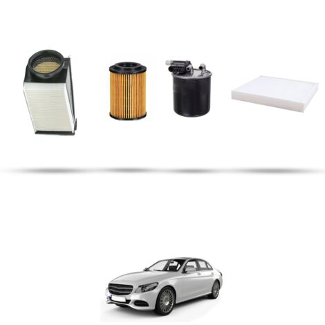 Kit tagliando 4 filtri compatibile con Mercedes Classe C (W205,S205,C205) 250 D 150kw Dal 2014