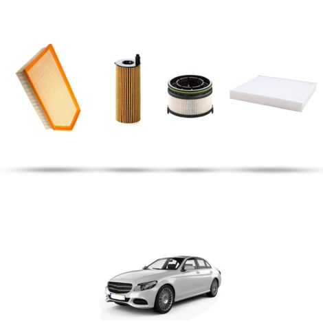 Kit tagliando 4 filtri compatibile con Mercedes Classe C (W205,S205,C205) C300 DE 225kw Dal 2019