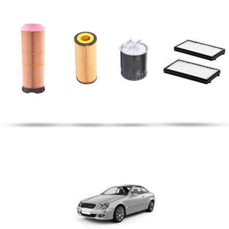 Kit tagliando 4 filtri compatibile con Mercedes Classe CLK (A209,C209) 220 CDI 110kw Dal 2005 Al 2009
