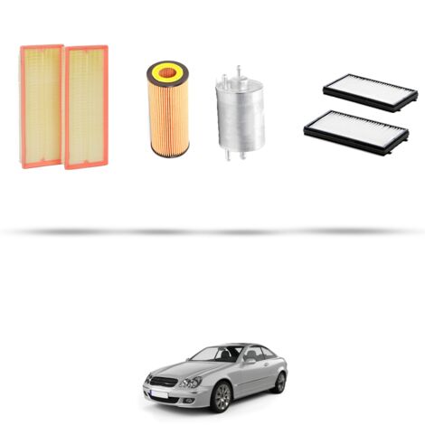 Kit tagliando 4 filtri compatibile con Mercedes Classe CLK (A209,C209) 320 160kw Dal 2002