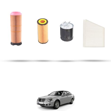 Kit tagliando 4 filtri compatibile con Mercedes Classe E (w211,S211) E220 CDI 110kw dal 2002 al 2006