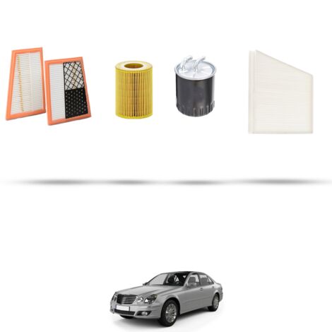 Kit tagliando 4 filtri compatibile con Mercedes Classe E (w211,S211) E300 bluetech 155kw dal 2007