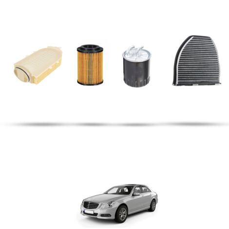Kit tagliando 4 filtri compatibile con Mercedes Classe E (w212) 220 BlueTec 130kw dal 2015