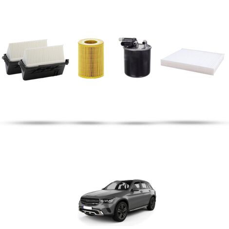 Kit tagliando 4 filtri compatibile con Mercedes Classe GLC (X253,C253) 350 D 190kw dal 2016