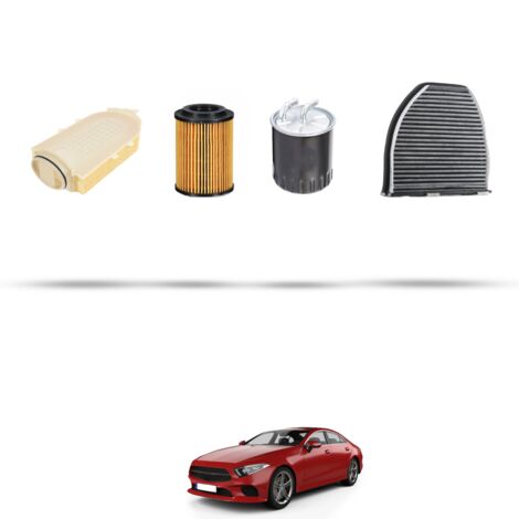 Kit tagliando 4 filtri compatibile con Mercedes CLS (C218) 250CDI 150kw Dal 2011