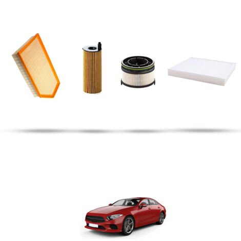 Kit tagliando 4 filtri compatibile con Mercedes CLS (C257) 300d 195kw dal 2021