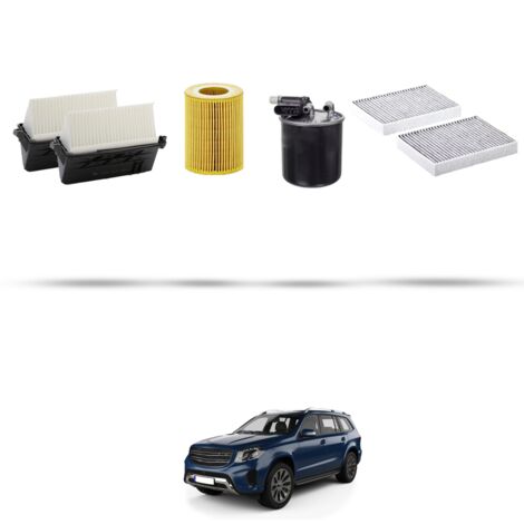 Kit tagliando 4 filtri compatibile con Mercedes GL , GLS (X166) GL 350 CDI BlueTech 190kw dal 2012