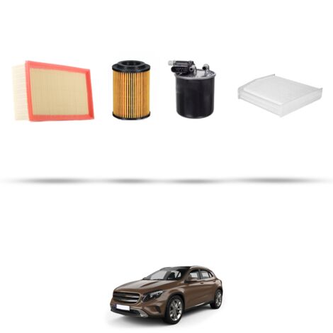 Kit tagliando 4 filtri compatibile con Mercedes GLA (X156) GLA 220 d 130kw Dal 2015