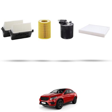 Kit tagliando 4 filtri compatibile con Mercedes GLE Coupe (C292) GLE 350d 190kw Dal 2015