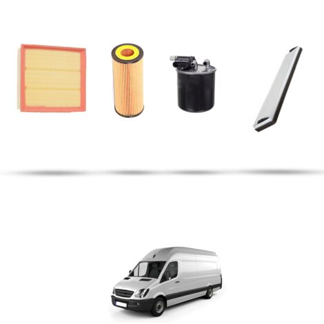 Kit tagliando 4 filtri compatibile con Mercedes Sprinter Classic (909) 313 CDI 100kw Dal 2016