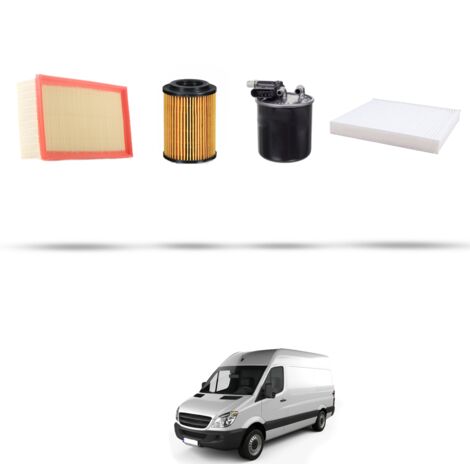 Kit tagliando 4 filtri compatibile con Mercedes Sprinter II (906) 314 CDI 105kw Dal 2016