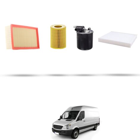 Kit tagliando 4 filtri compatibile con Mercedes Sprinter II (906) 319 CDI 140kw Dal 2009