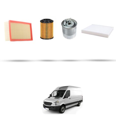 Kit tagliando 4 filtri compatibile con Mercedes Sprinter II (906) 513 CDI 95kw Dal 2006