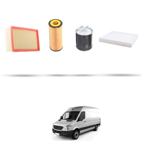 Kit tagliando 4 filtri compatibile con Mercedes Sprinter II (906) 515 CDI 110kw Dal 2006