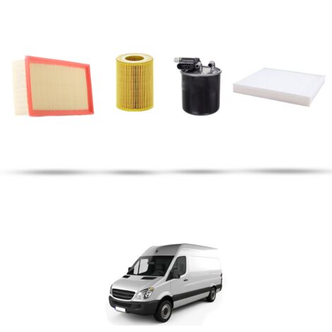 Kit tagliando 4 filtri compatibile con Mercedes Sprinter II (906) 519 CDI 140kw Dal 2009