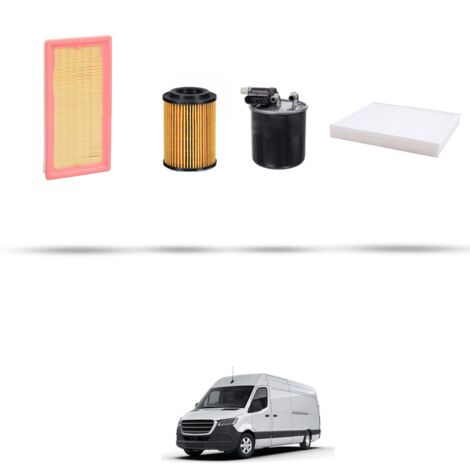Kit tagliando 4 filtri compatibile con Mercedes Sprinter III 907,910) 211 CDI 84kw dal 2020