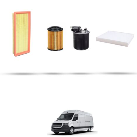 Kit tagliando 4 filtri compatibile con Mercedes Sprinter III (907,910) 317 CDI 125kw dal 2018