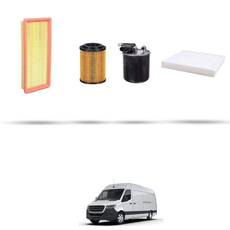 Kit tagliando 4 filtri compatibile con Mercedes Sprinter III (907,910) 318 CDI 130kw dal 2018