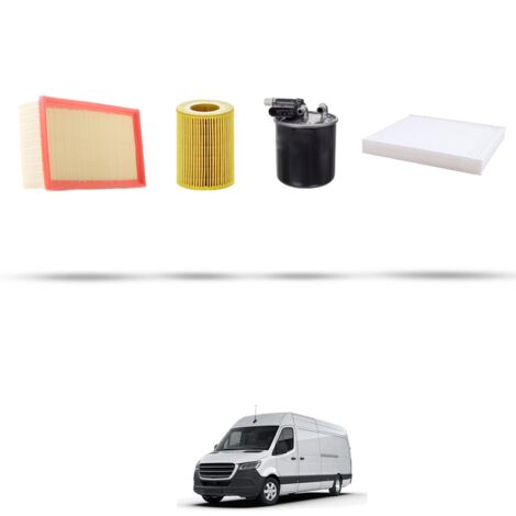 Kit tagliando 4 filtri compatibile con Mercedes Sprinter III (907,910) 419 CDI 140kw dal 2018