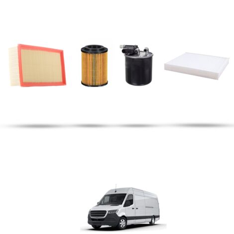 Kit tagliando 4 filtri compatibile con Mercedes Sprinter III (907,910) 516 CDI 120kw dal 2018