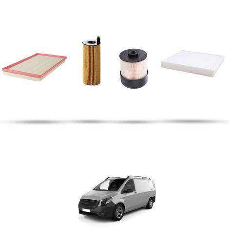 Kit tagliando 4 filtri compatibile con Mercedes Vito III (447) 114 CDI 100kw Dal 2019