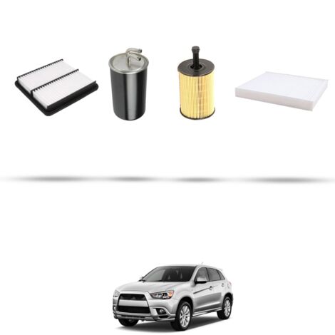 Kit tagliando 4 filtri compatibile con Mitsubishi Outlander II 2.0 Di-D (CWW) 103kw dal 2007