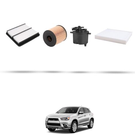 Kit tagliando 4 filtri compatibile con Mitsubishi Outlander II 2.2 Di-D (CWW) 115kw dal 2007