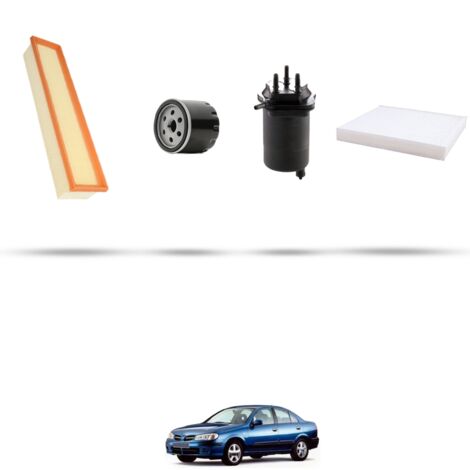 Kit tagliando 4 filtri compatibile con Nissan Almera II (N16) 1.5 dci 60kw Dal 2002