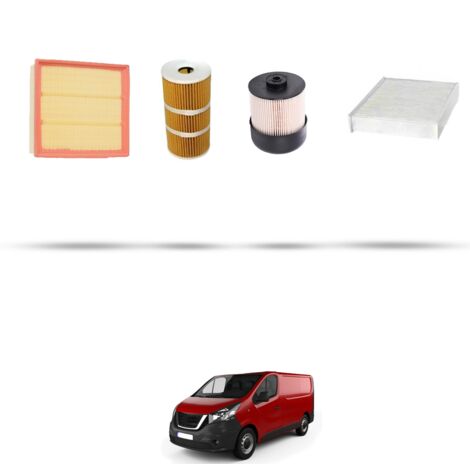 Kit tagliando 4 filtri compatibile con Nissan NV300 (X82) 1.6 DCI 107KW Dal 2016