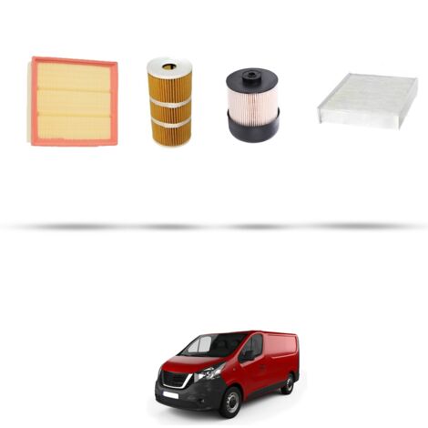 Kit tagliando 4 filtri compatibile con Nissan NV300 (X82) 1.6 DCI 89KW Dal 2016