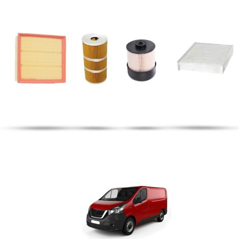 Kit tagliando 4 filtri compatibile con Nissan NV300 (X82) 1.6 DCI 92KW Dal 2016