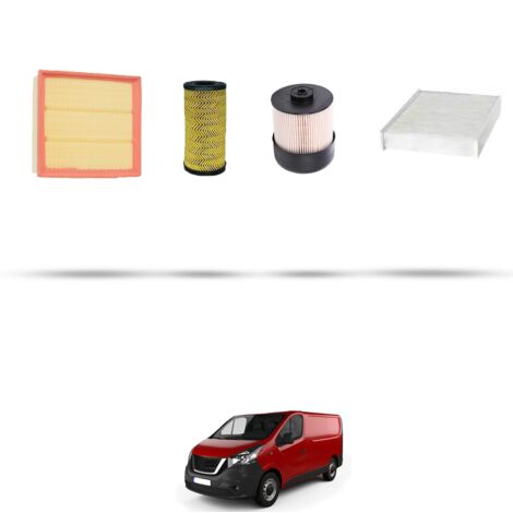 Kit tagliando 4 filtri compatibile con Nissan NV300 (X82) 2.0 DCI 107KW Dal 2019