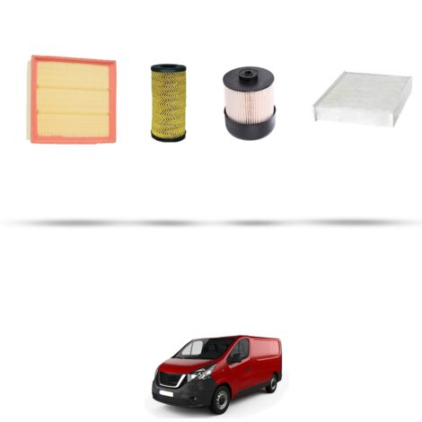Kit tagliando 4 filtri compatibile con Nissan NV300 (X82) 2.0 DCI 88KW Dal 2019
