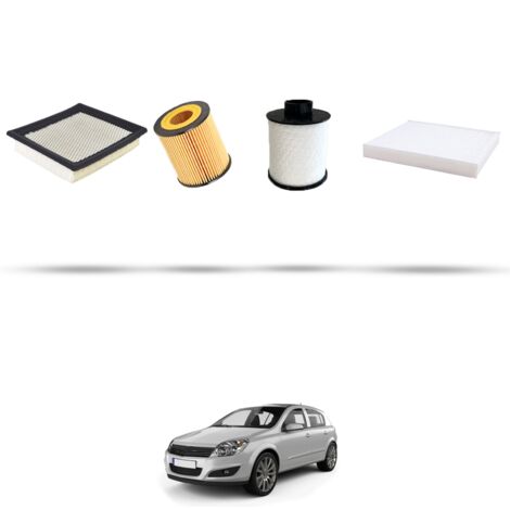 Kit tagliando 4 filtri compatibile con Opel Astra H ,GTC,SW 1.9 CDTI 110kw Dal 2004