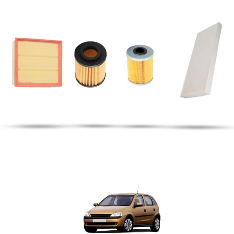 Kit tagliando 4 filtri compatibile con Opel Corsa C 1.7 DTI 55kw Dal 2000