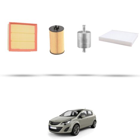 Kit tagliando 4 filtri compatibile con Opel Corsa D 1.2 16V GPL 59kw Dal 2009